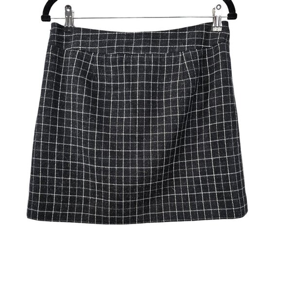 ❤️Loft Ann Taylor Wool Blend Black & White Mini Skirt - Picture 4 of 6